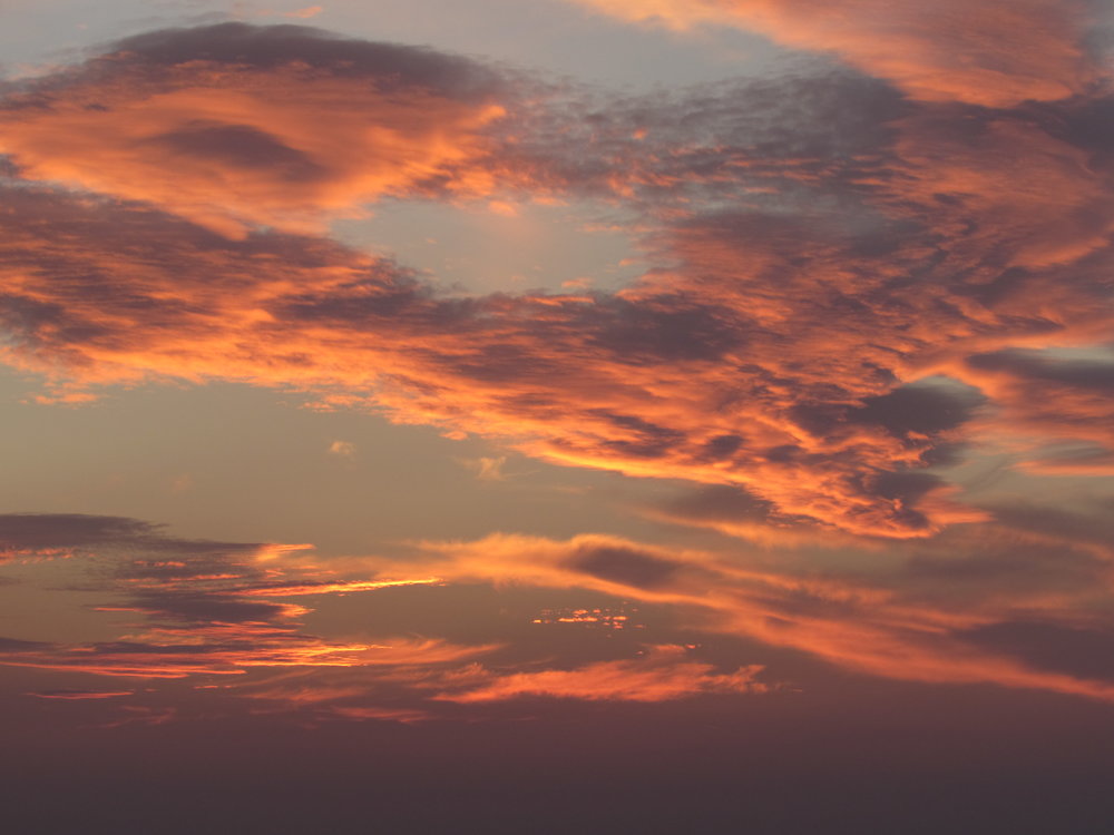 Sunset clouds in Oia