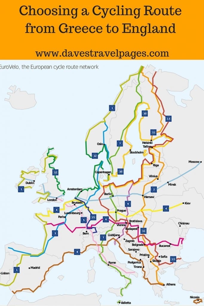 When planning a bicycle touring trip in Europe, the EuroVelo routes are a great resource to use. read more about how I used the EuroVelo routes when choosing a cycling route from Greece to England