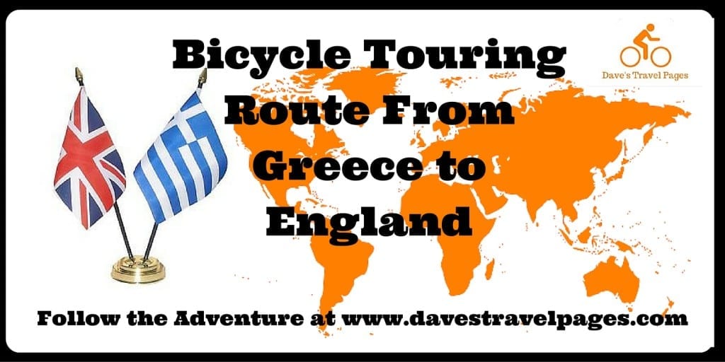 My bicycle touring route from Greece to England. This article lists which countries I will be cycling through, with some interactive maps.