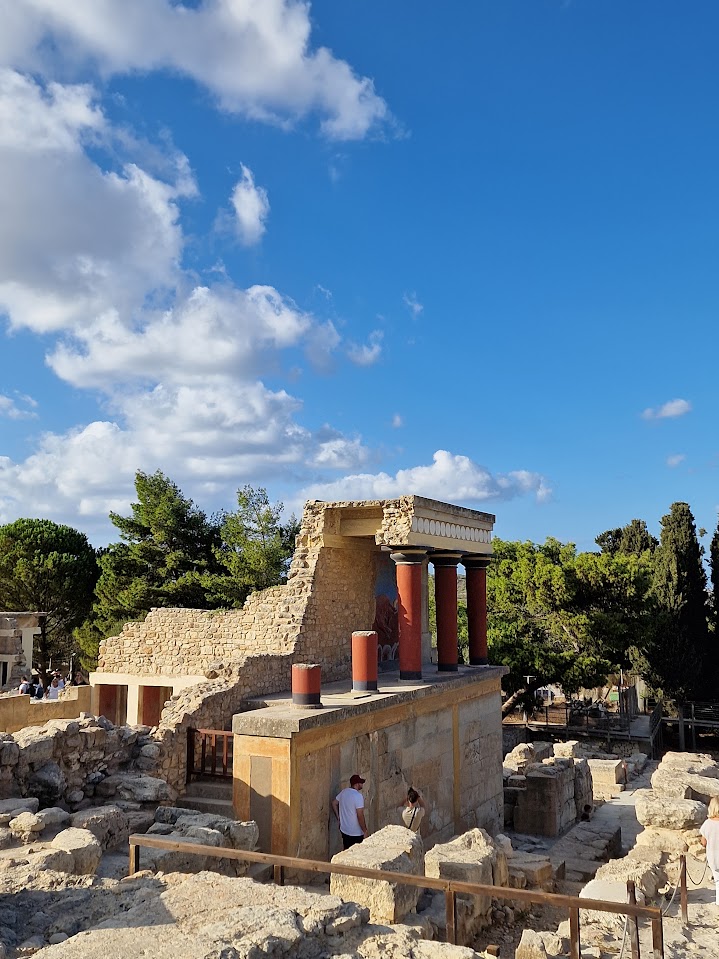 exploring the palace of knossos in crete
