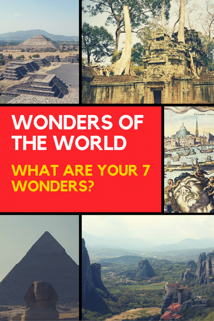 Original 7 Wonders Of The World And The New Modern 7 Wonders