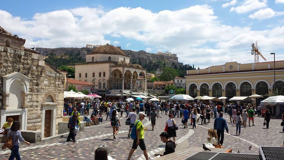 Monastiraki Square in Athens: Pass by here when following the best one day itinerary Athens