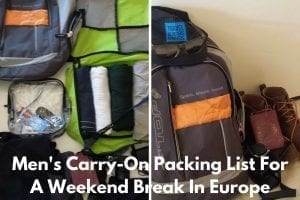 Men's Carry-On Packing List For A Weekend Break In Europe