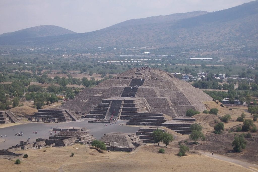 the pyramids of Teotihuacan near Mexico city