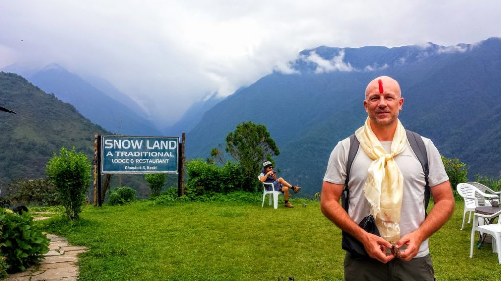 Dave Briggs at Snow Land during a trip to Nepal