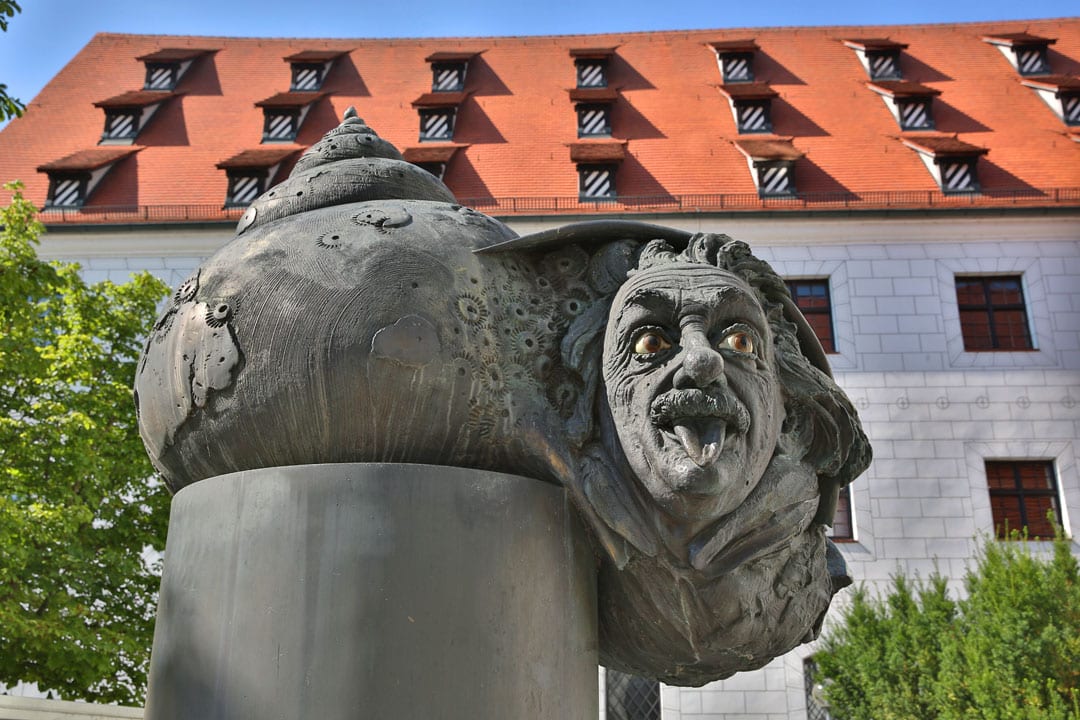 The Einstein fountain in Ulm is a sight to behold!