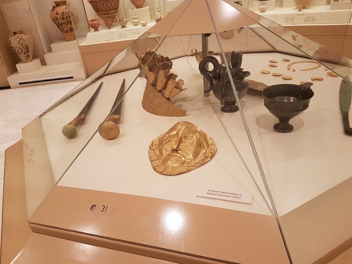A display inside the museum of Mycenae