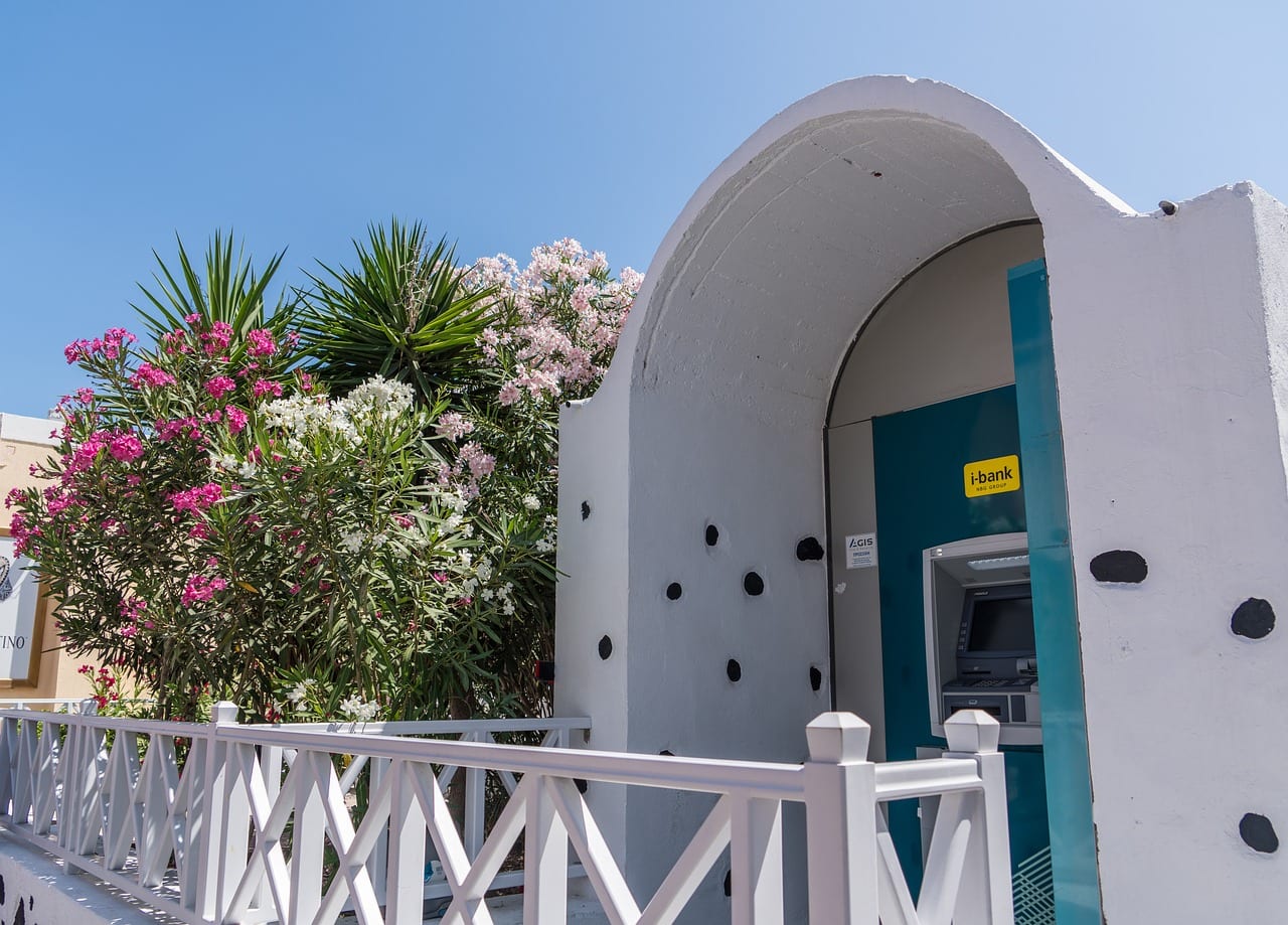 An ATM in Santorini