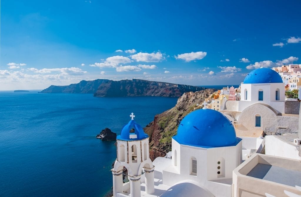 Santorini is a good Greek island to visit for first time visitors