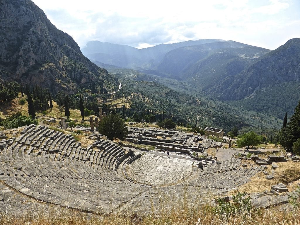 The theatre at Delphi in Greece