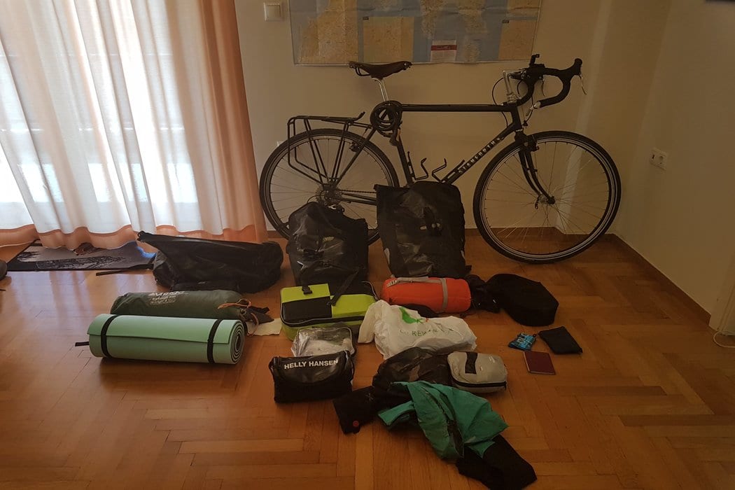 My bike touring gear for cycling around the Peloponnese in Greece