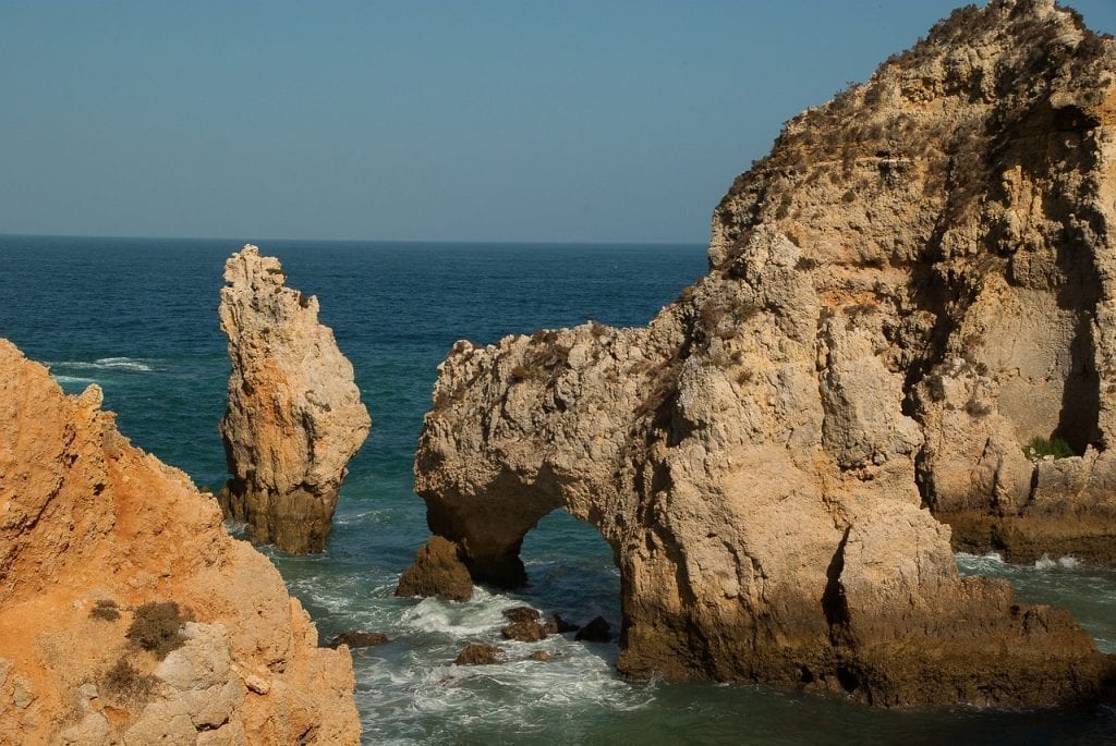 The coastline near Lagos Portugal
