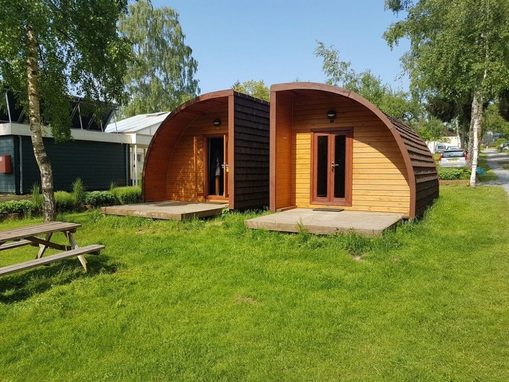 One of the cabins at Camping Kengert in the Mullerthal region of Luxembourg. An ideal place to stay for hikers and cyclists exploring the region!