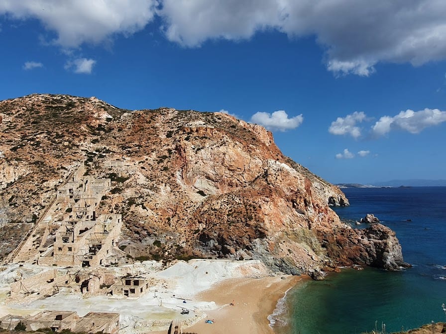 A view over Thiorichia beach in Milos