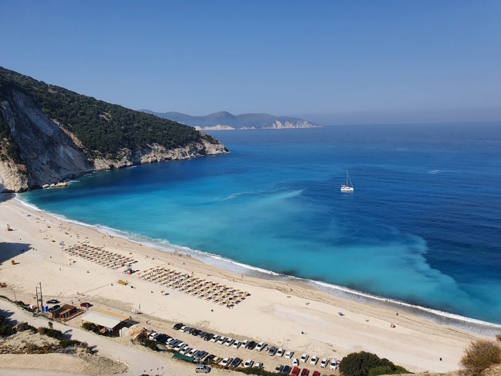Myrtos beach in Kefalonia