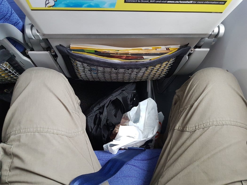 The legroom on board to Scoot to Athens flight was good enough for me and I'm a six footer.