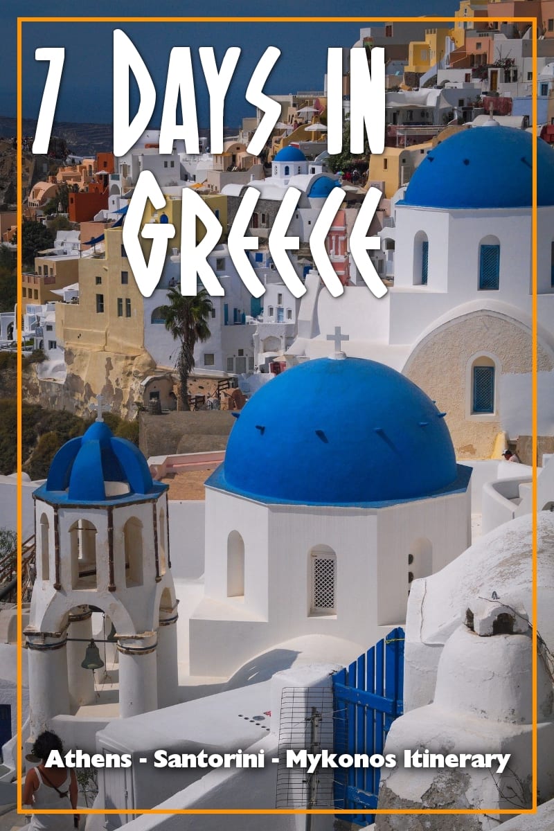 Spend a perfect 7 days in Greece with this classic Athens - Santorini - Mykonos travel itinerary.