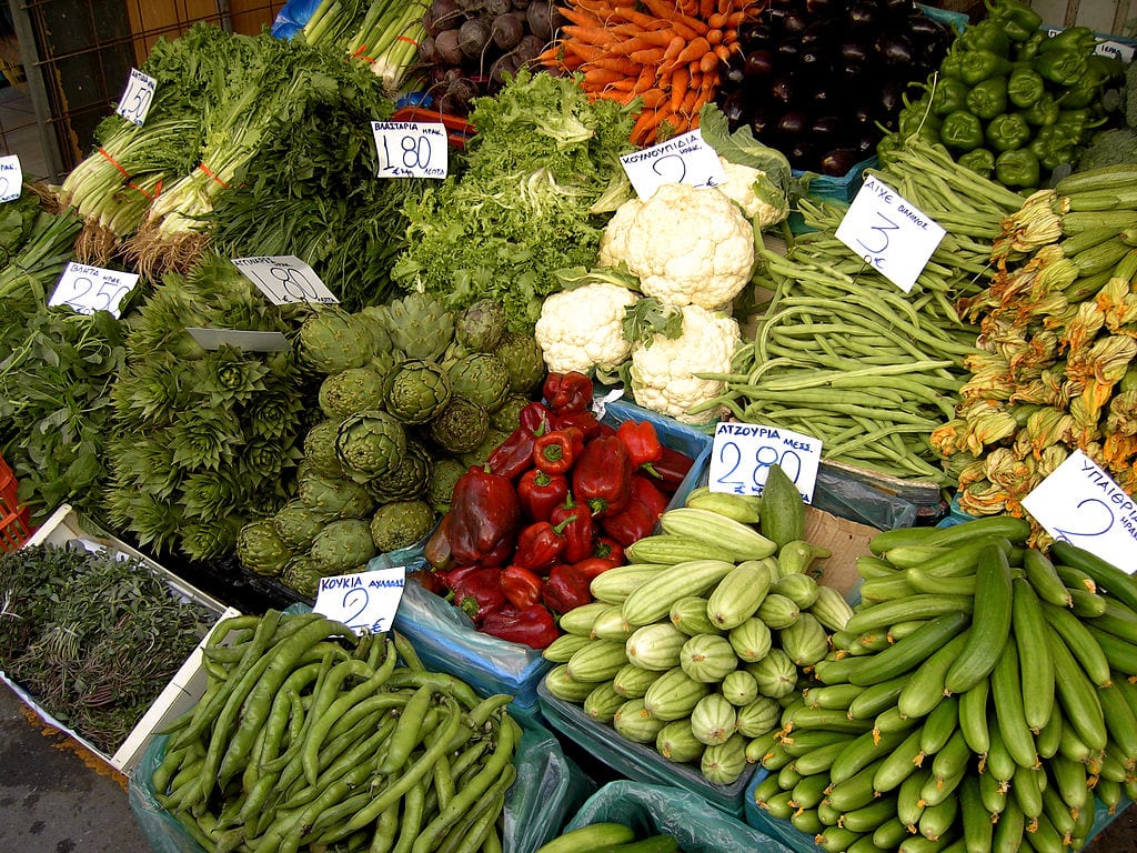 The Heraklion veg market