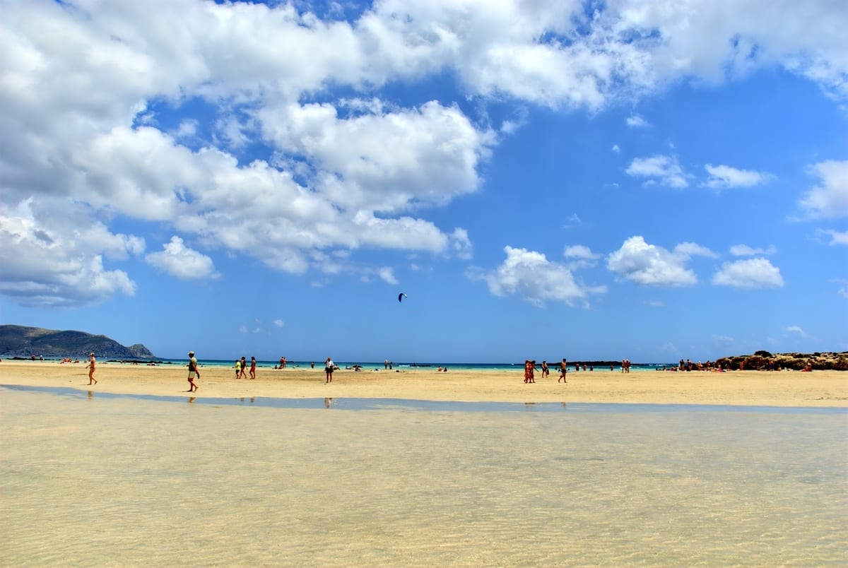 Enjoying time on Elafonisi beach in Crete