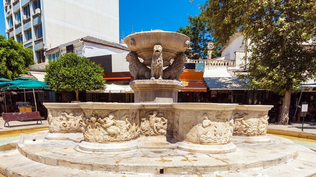 Lion's Square in Heraklion in Crete