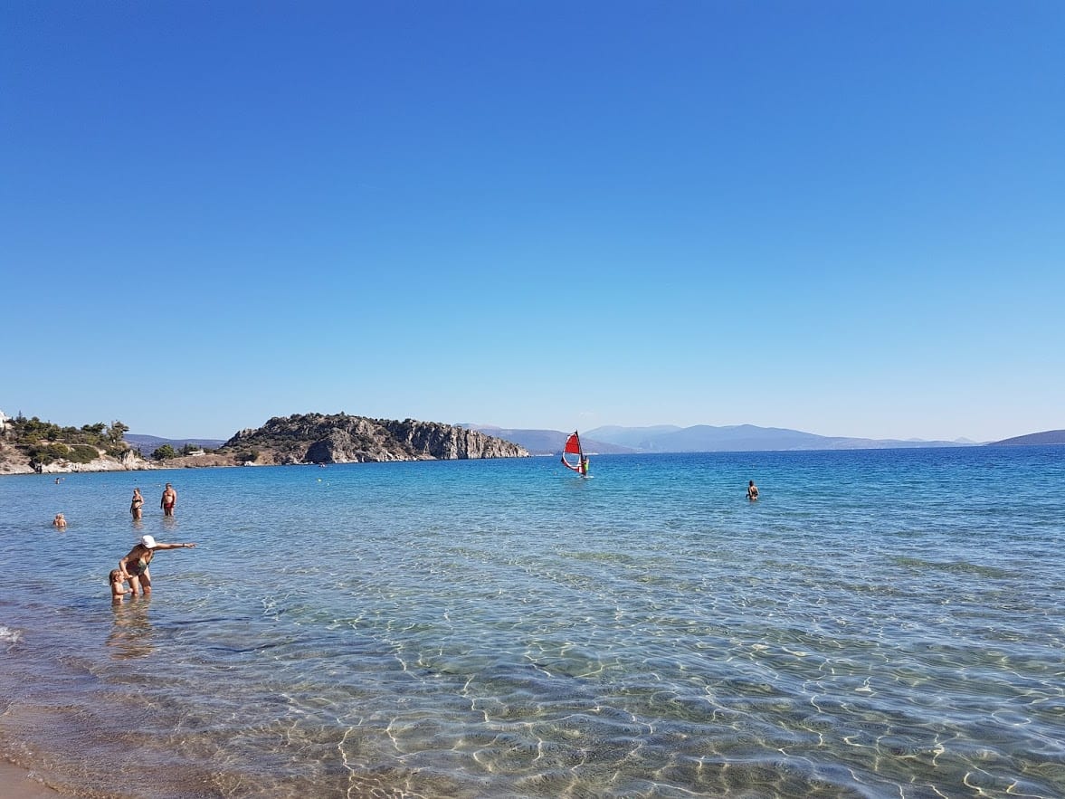 Swimming in the Peloponnese in October in Greece