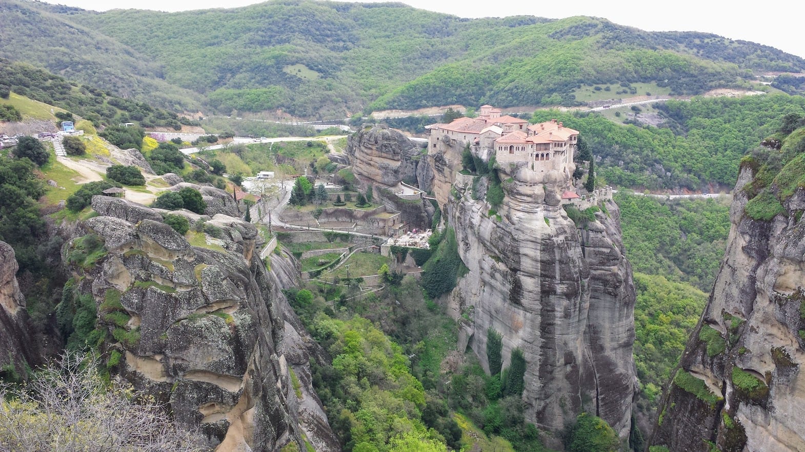 A magnificent monastery seen on a Meteora day trip from Athens