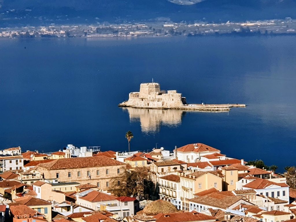 a view over nafplio town in greece