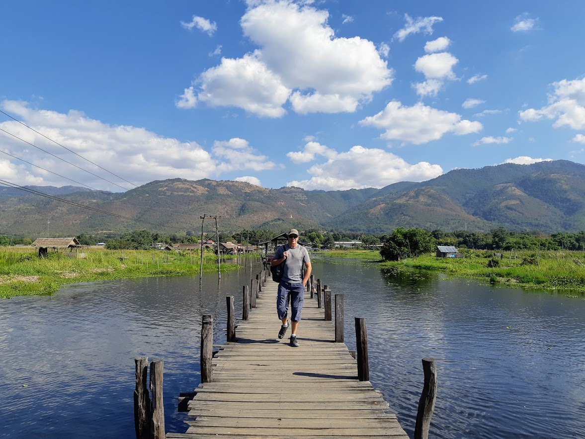 Dave Briggs at Inle Lake in Myanmar