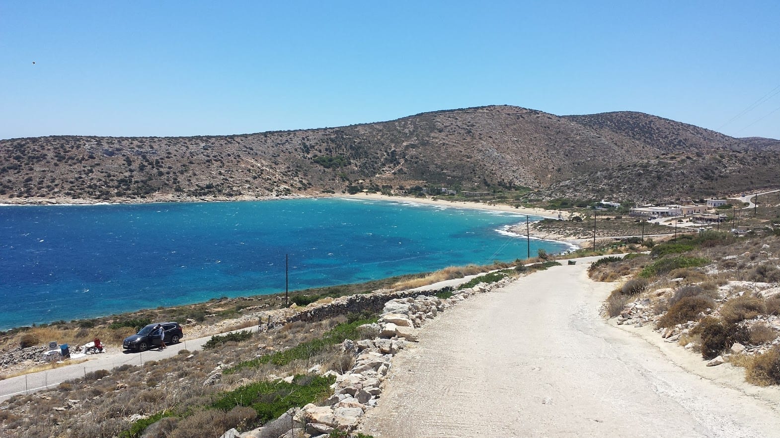 Driving in Iraklia Island Greece