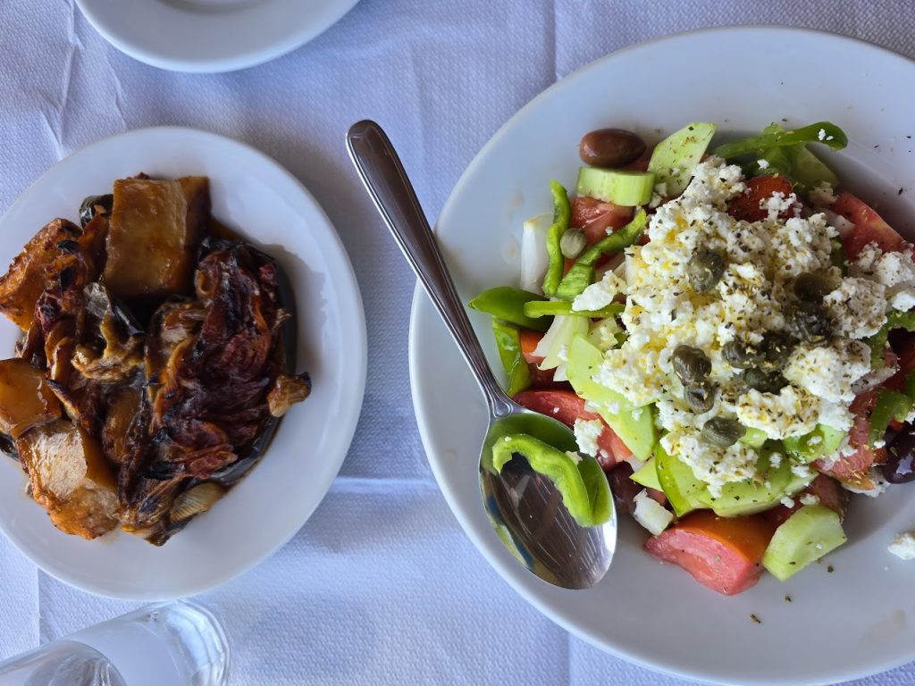 Eating food in iraklia