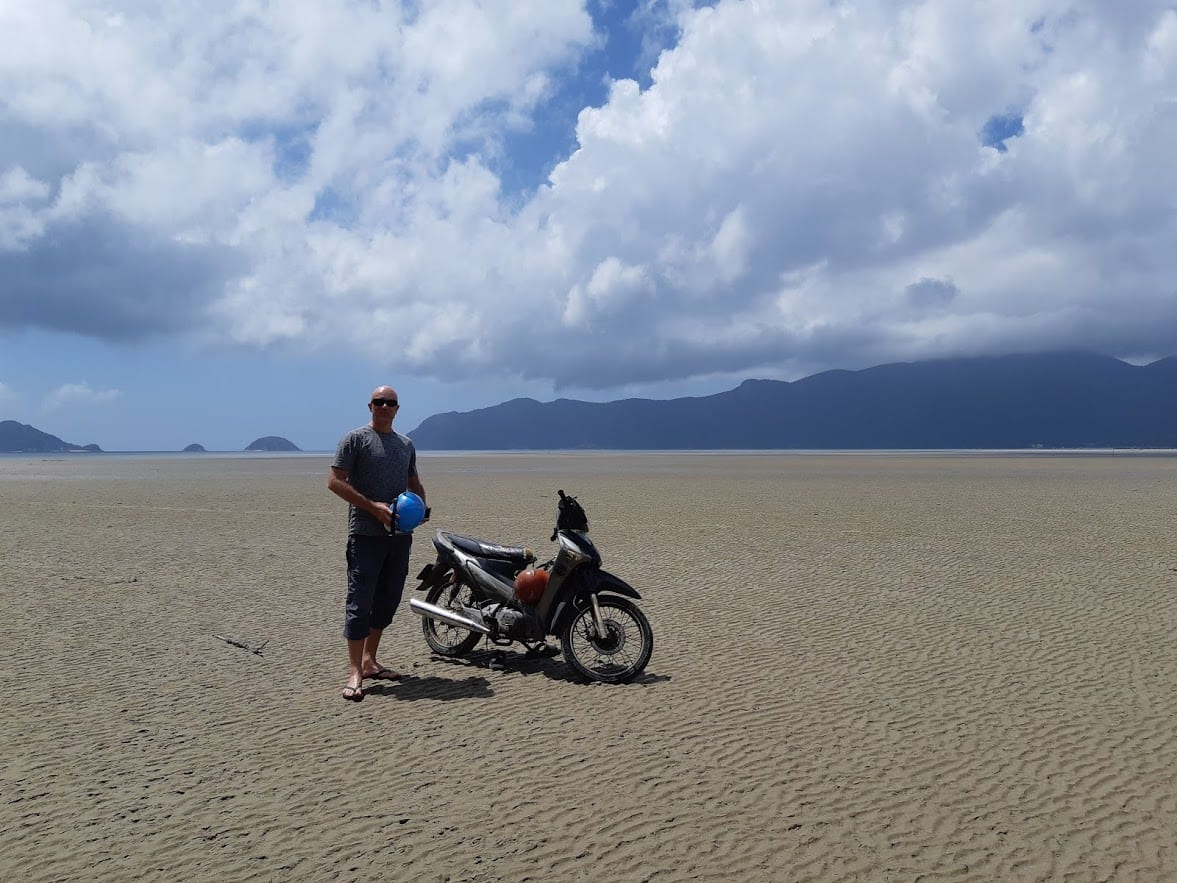 Hiring a moped in Con Dao island Vietnam