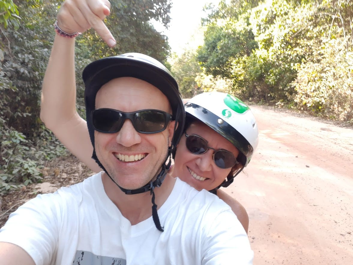 Riding a moped in Phu Quoc