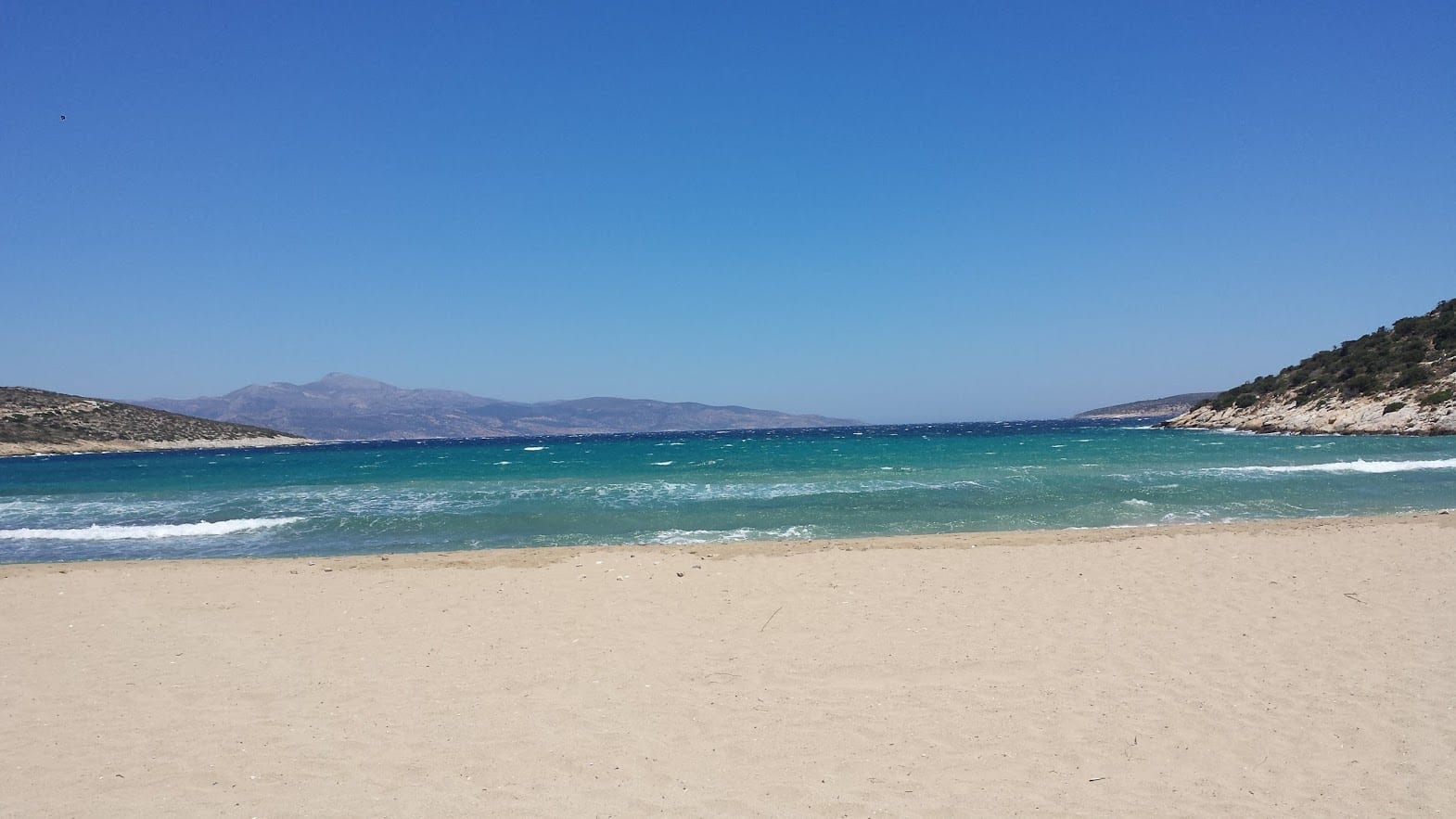 A perfect beach on Iraklia island in Greece