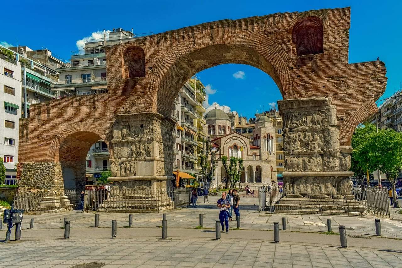 The famous arch of Thessaloniki Greece
