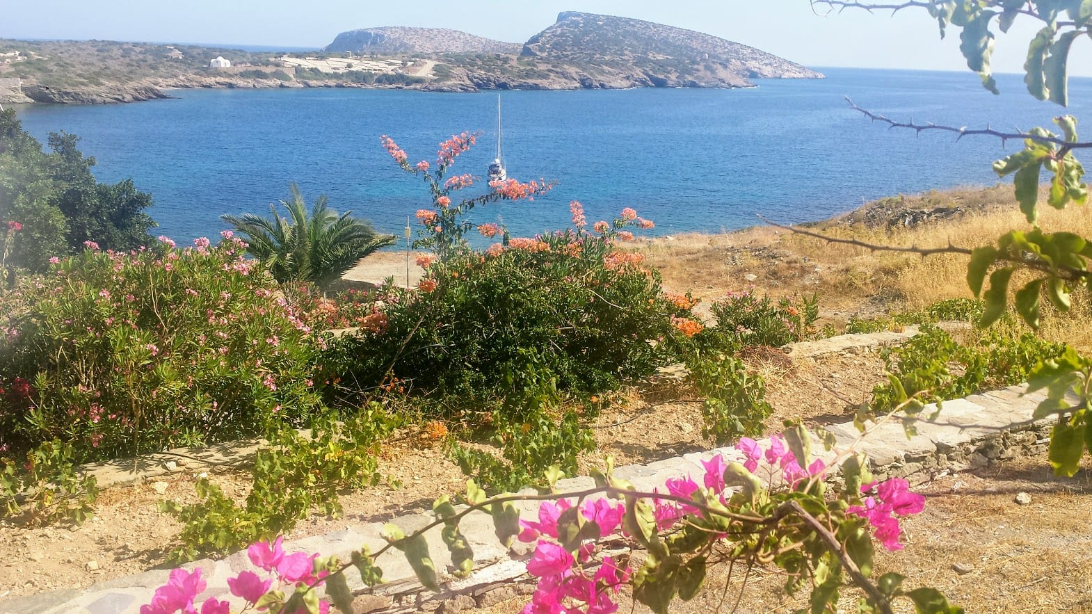 A view over a bay in Schinoussa