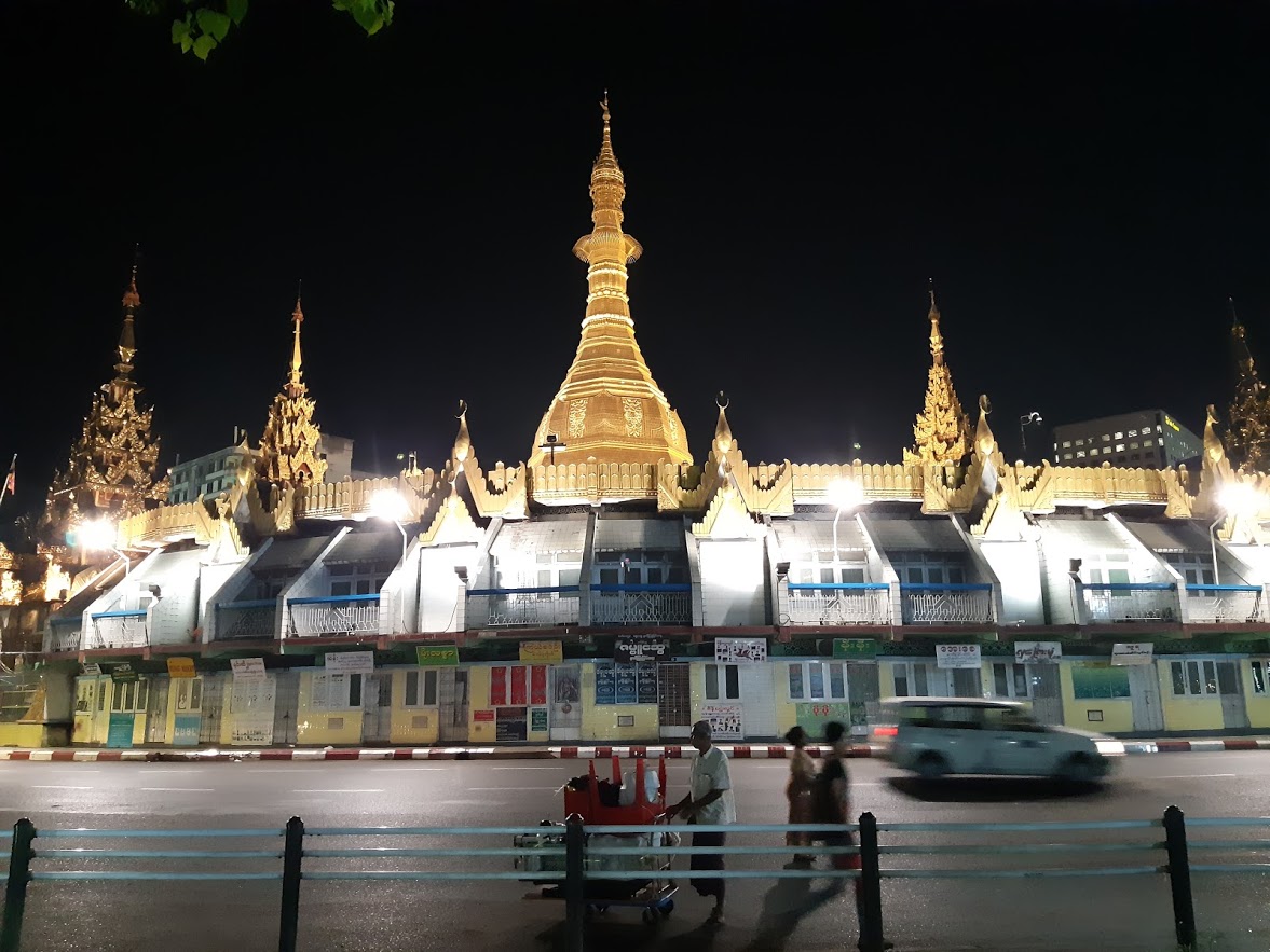 The Sule Pagoda in Yangon Myanmar