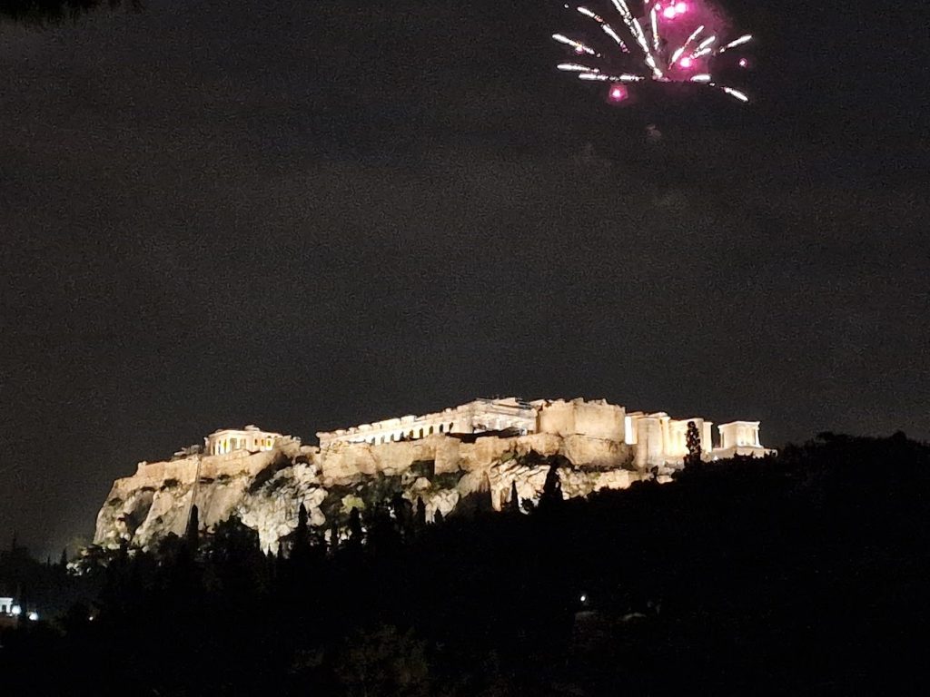 Acropolis fireworks on New year’s Eve