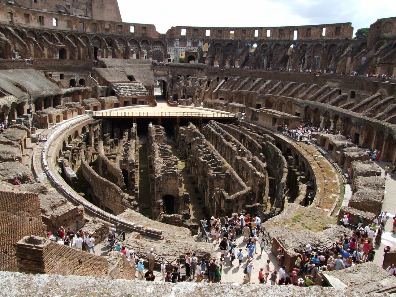Inside the Colosseum in Rome
