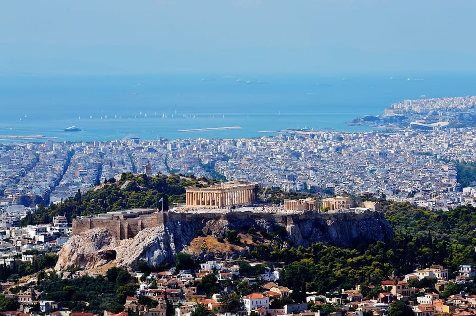 A view of Athens from above