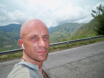 Sweaty Dave in the hills of Colombia