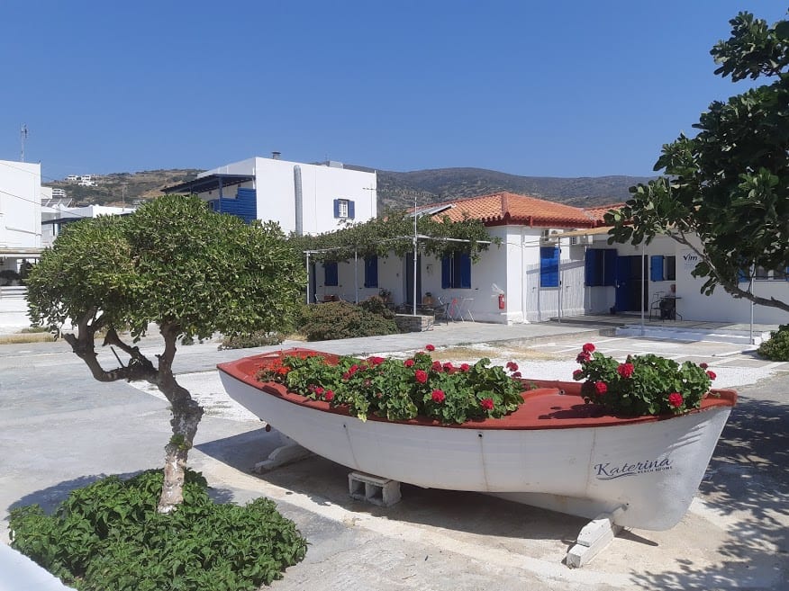 Batsi town in Andros