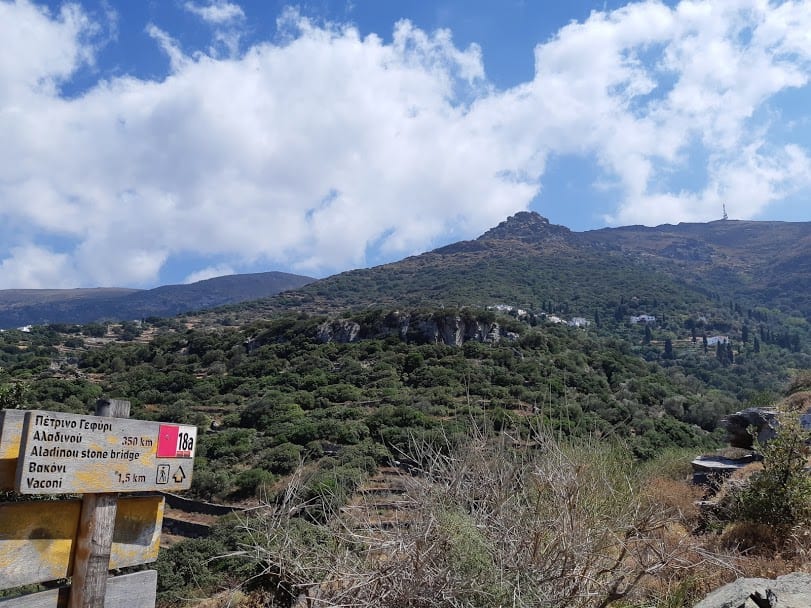 Hiking trails in Andros Greece