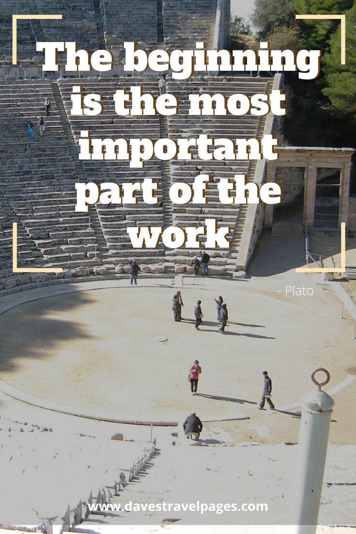 Quotes by famous Greeks: The beginning is the most important part of the work - Plato