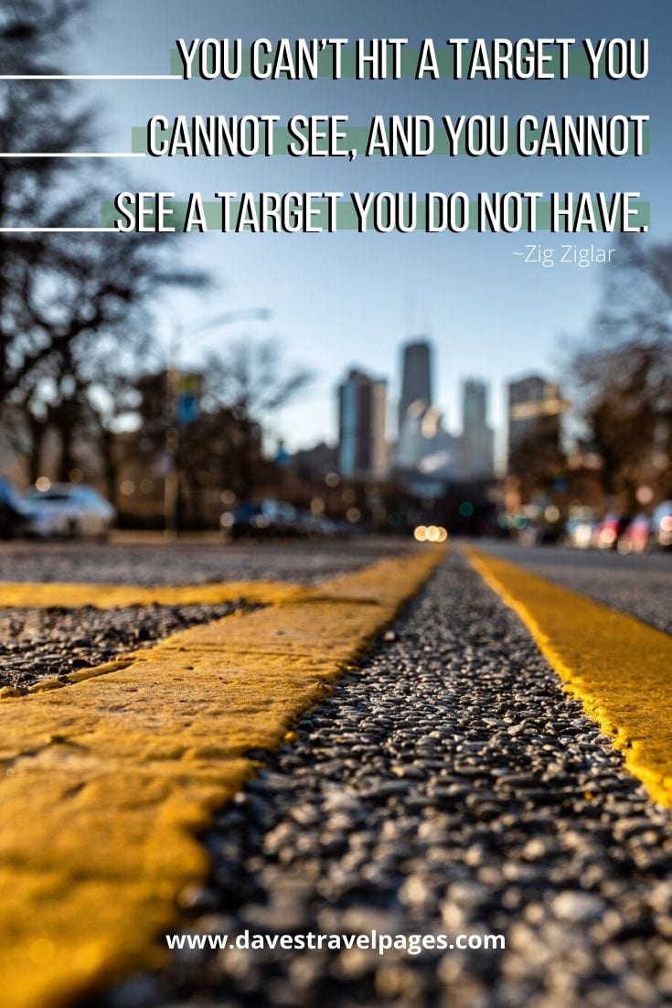 You can’t hit a target you cannot see, and you cannot see a target you do not have. Zig Ziglar