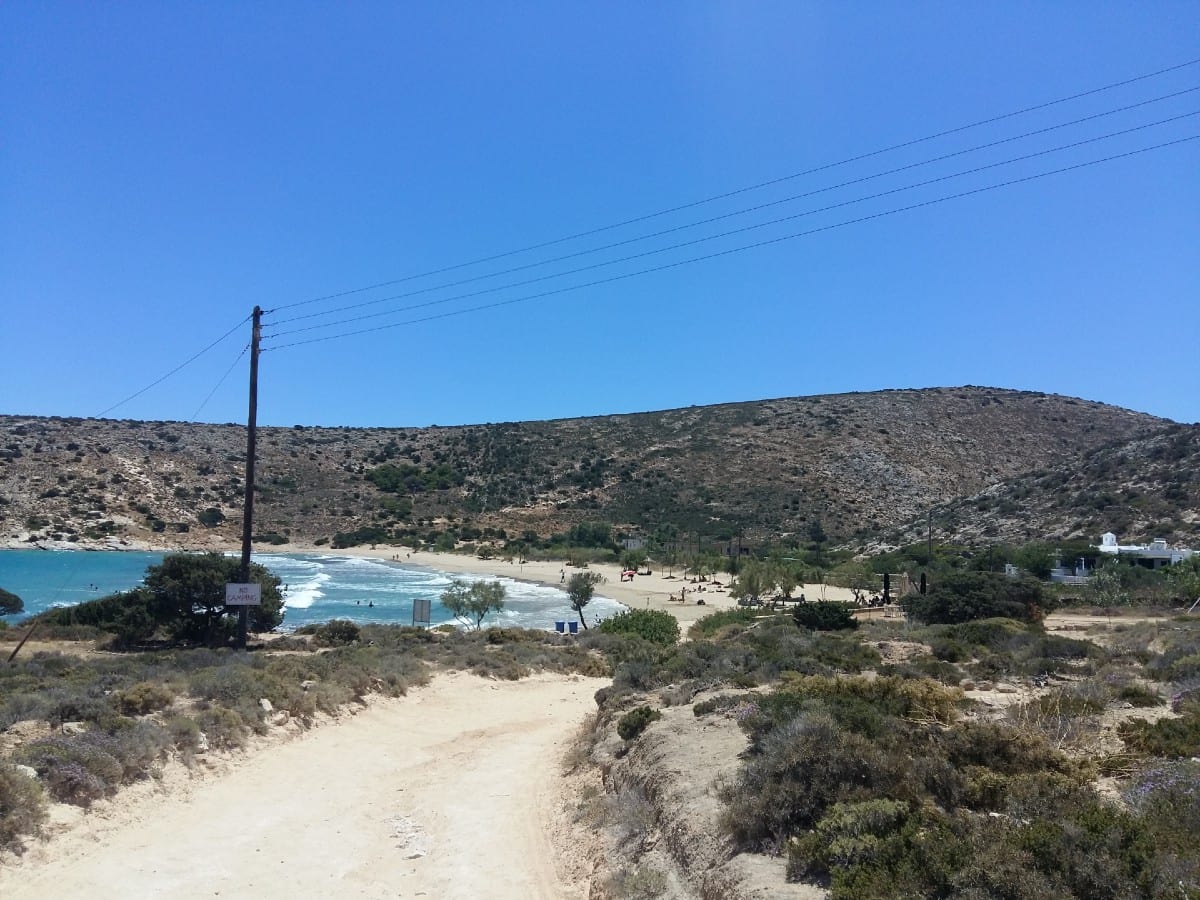 A beach on Iraklia island in Greece