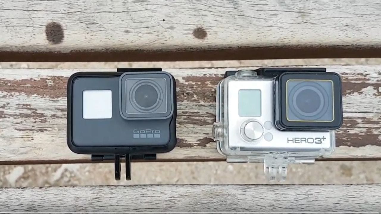Old School GoPro action cameras for bike touring