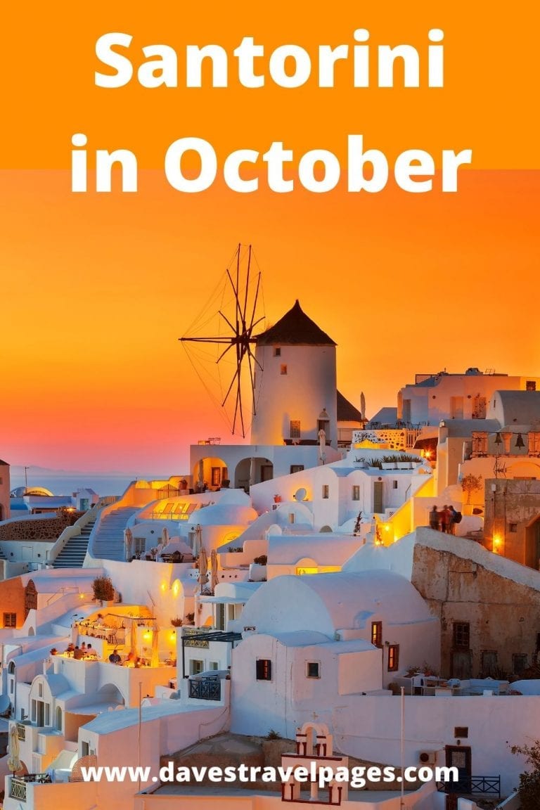 Temperatures Santorin Octobre