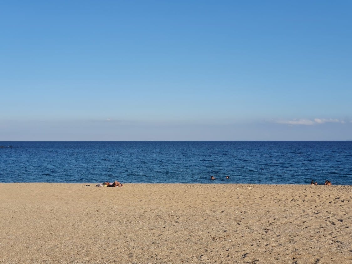 An empty mykonos beach