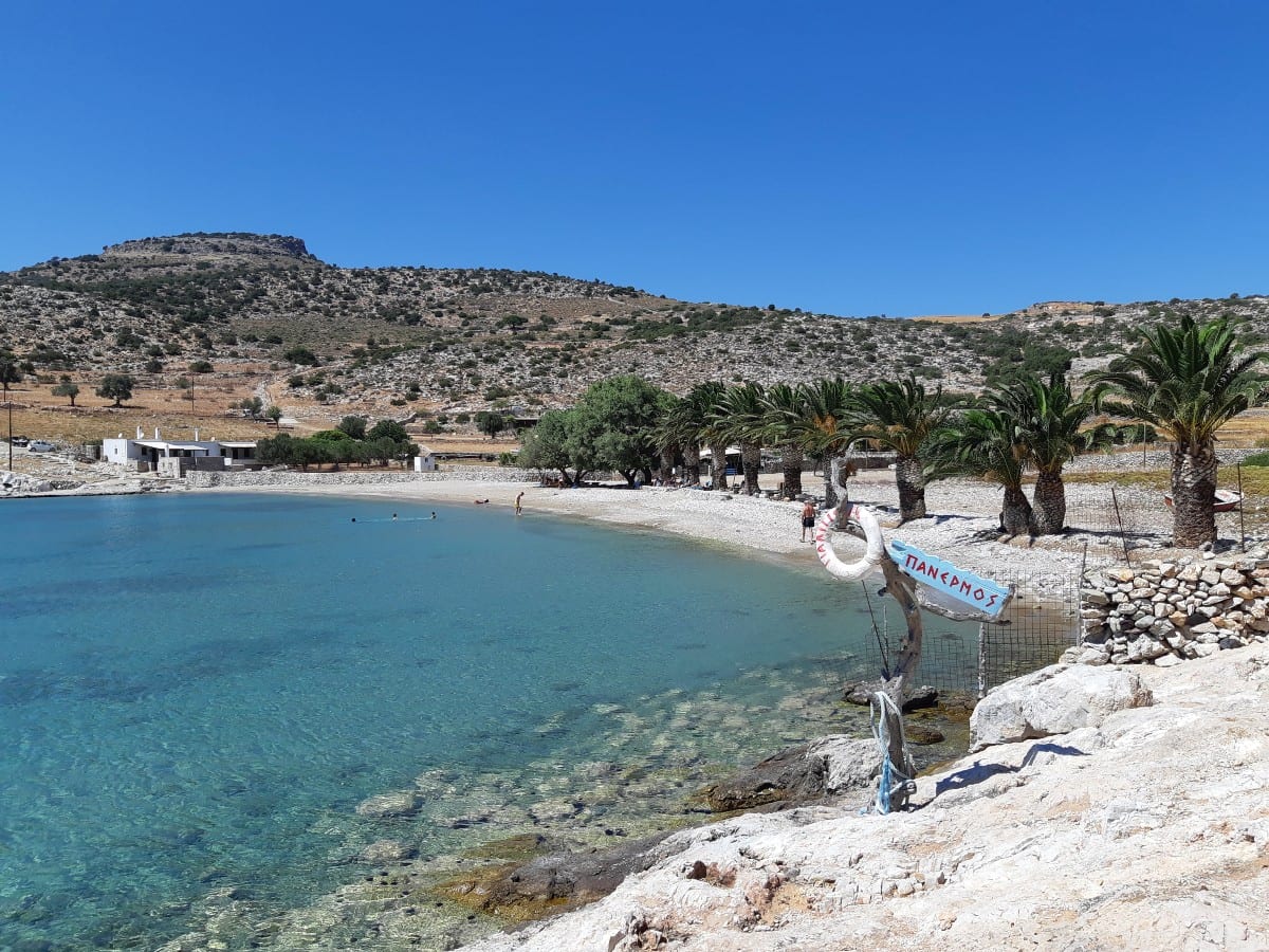 A view of Naxos Panermos beach