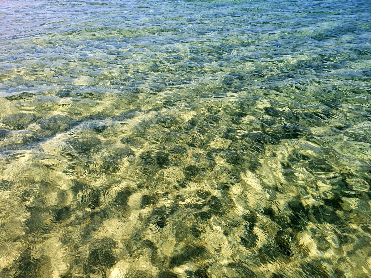 The clear waters of Plaka in Naxos